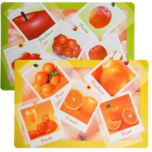 Kunststof placemat TORO met fruitmotief 28 × 43 cm, mix