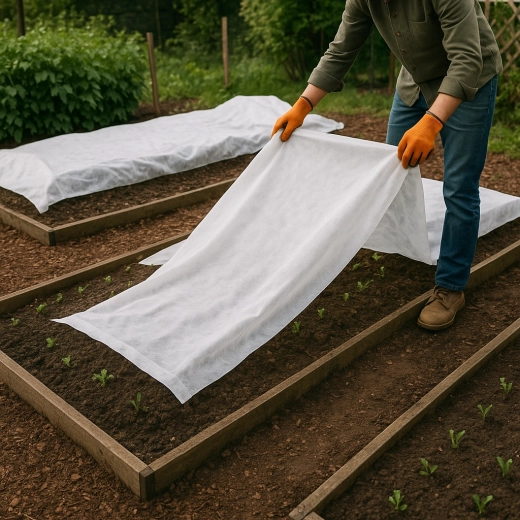 Tuin vliesdoek winter/lente 1,1 × 10 m wit 30 g/m²