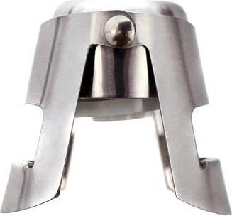 Champagnestop CULINARIA van roestvrij staal met siliconenafdichting