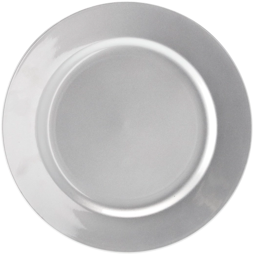 Zilveren ronde schaal 33 cm van polypropyleen