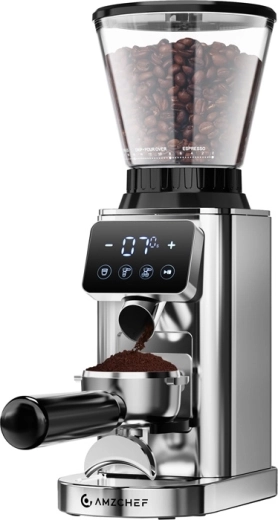 Elektrische koffiemolen AMZCHEF (zilver)
