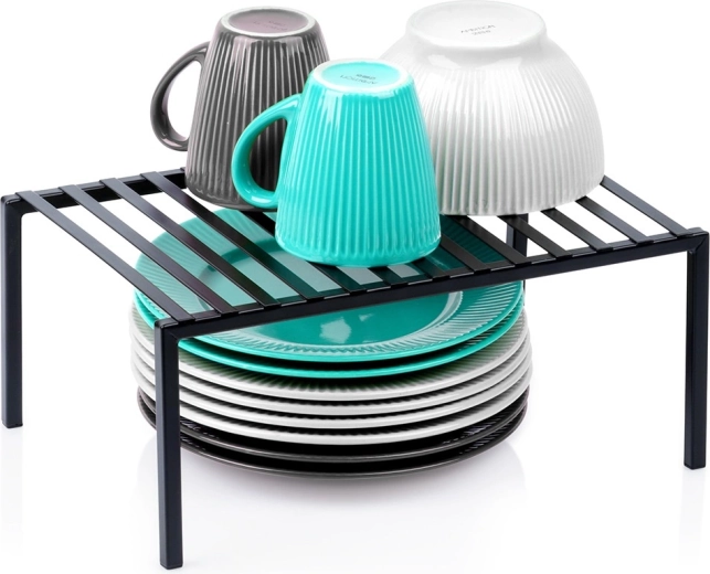 Metalen keukenrek zwart 33 × 21 × 14 cm