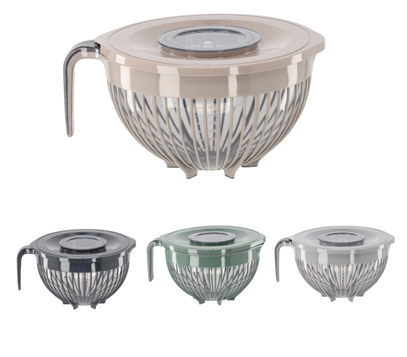 Keukenschaal Linea 3 l met deksel en handgreep