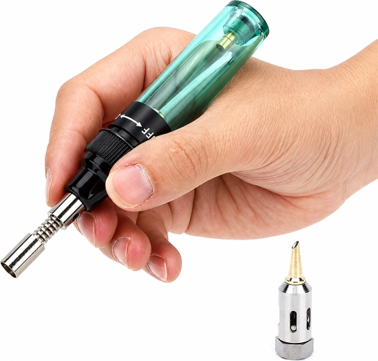Gas-soldeerpistool en mini-brander met regeling, tot 1300 °C