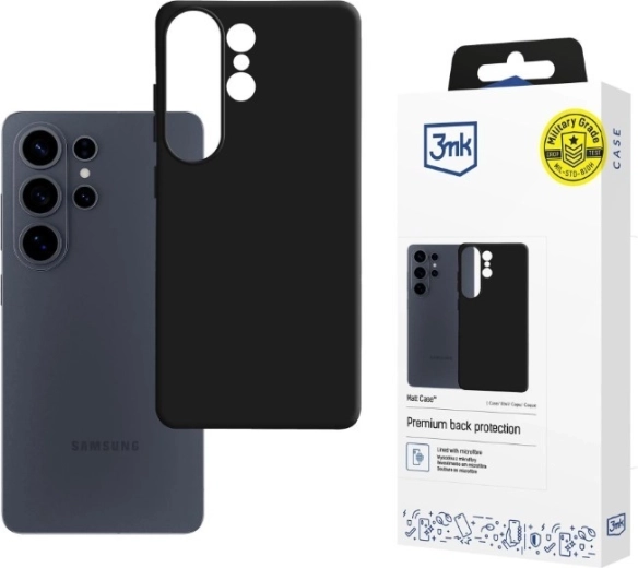 Matte hoes 3mk Matt Case voor Samsung Galaxy S26 Ultra – zwart