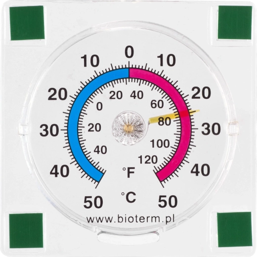 Buitenthermometer met zelfklevende montage 77 × 77 mm