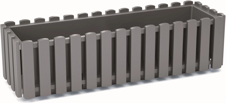 Zelfsluitende balkonbak grijs steen 58 cm