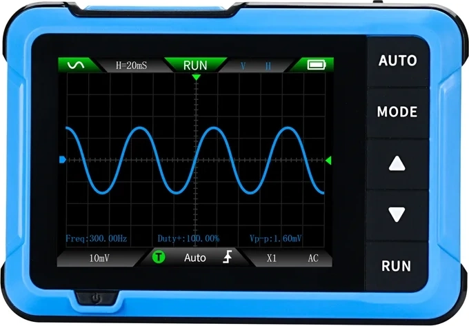 Draagbare oscilloscoop FNIRSI DSO510 met signaalgenerator