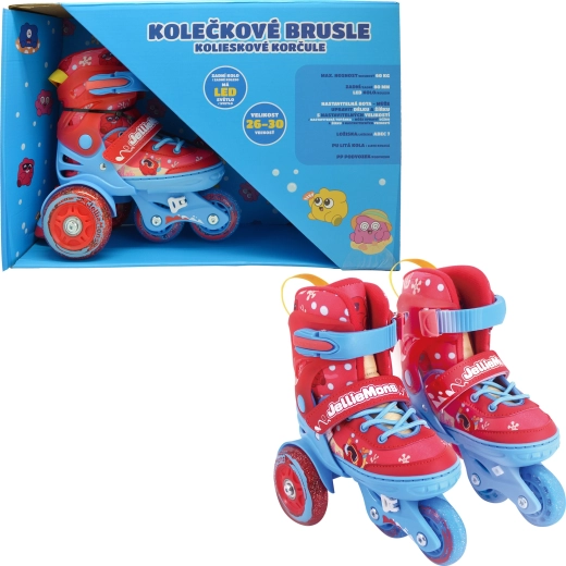 Kinder lichtgevende rolschaatsen Sparkys rood (maat 26–30)