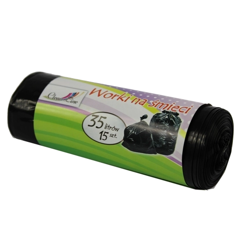 Extra sterke zwarte vuilniszakken met trekkoord 35 l