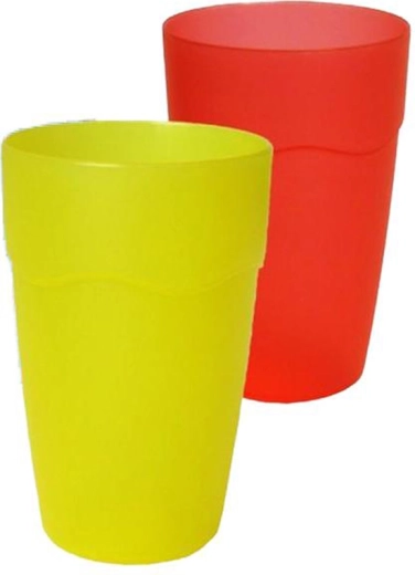 Kunststof kinderbeker met oor 200 ml – mix kleuren