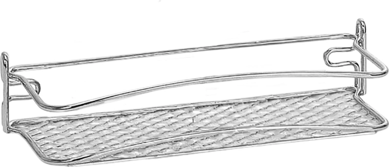 Chromenkleurig badkamerrekje 25 × 10 × 7 cm