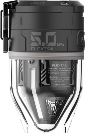 Flextail Max Pump 3 draagbare elektrische pomp met licht, zwart