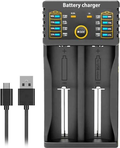 LiitoKala Lii-202 intelligente acculader met powerbankfunctie - 1 stuk