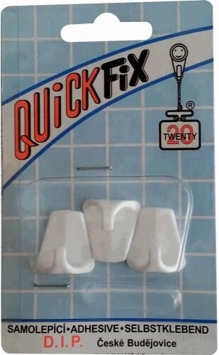 Zelfklevende kunststof haken wit (3 stuks)