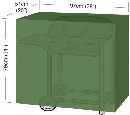 Afdekzeil voor barbecue Classic S 97 × 51 × 79 cm, PE 90 g/m²
