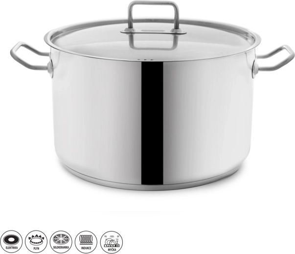 RVS kookpan Stock 15 l met deksel