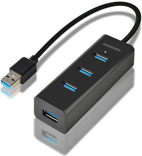 axagon hue-s2b vierpoorts usb 3.2 gen 1 hub met opladen, 30 cm kabel, micro-usb-voeding