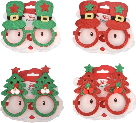 Kerstpartybril van kunststof – 4 varianten