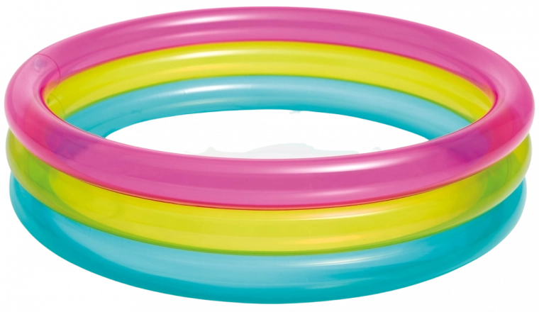Opblaasbaar kinderzwembadje regenboog 86 × 25 cm INTEX