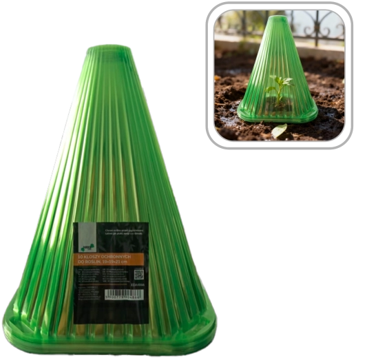 Set beschermkappen voor planten 19 × 19 × 21 cm (10 stuks)