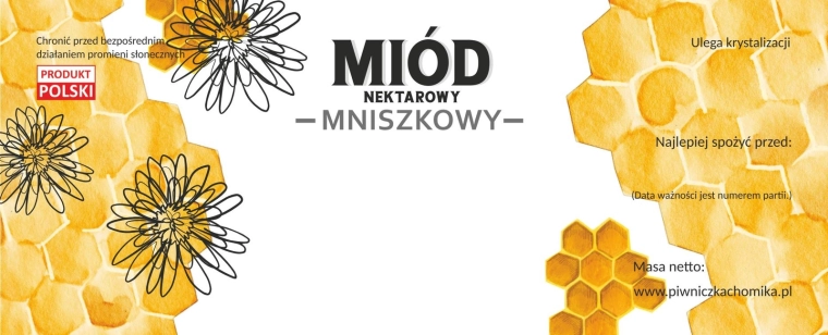 Set etiketten voor honing – paardenbloemennectar, 154 × 60 mm, 100 stuks