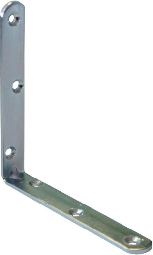 Montagehoek met profilering 100 × 18 × 3 mm, wit verzinkt, 10 stuks
