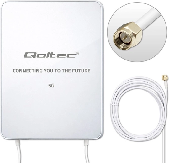 Richtbare 5G/LTE-buitenantenne 16 dBi met SMA-connector (3300–3800 MHz), 3 m kabel, IP67
