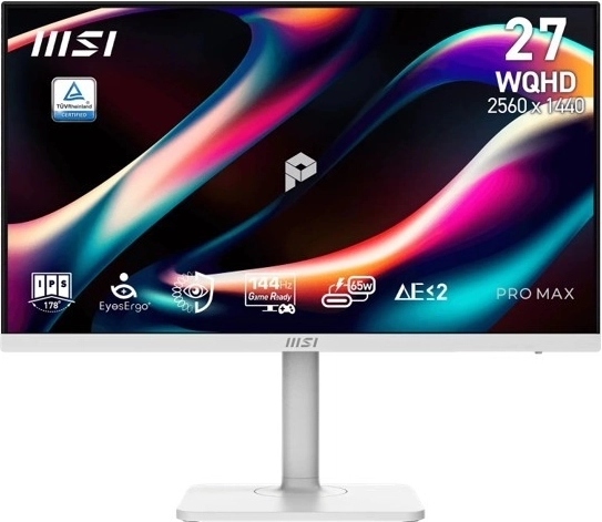 MSI Pro Max 271QPHW 27" witte WQHD 144 Hz monitor