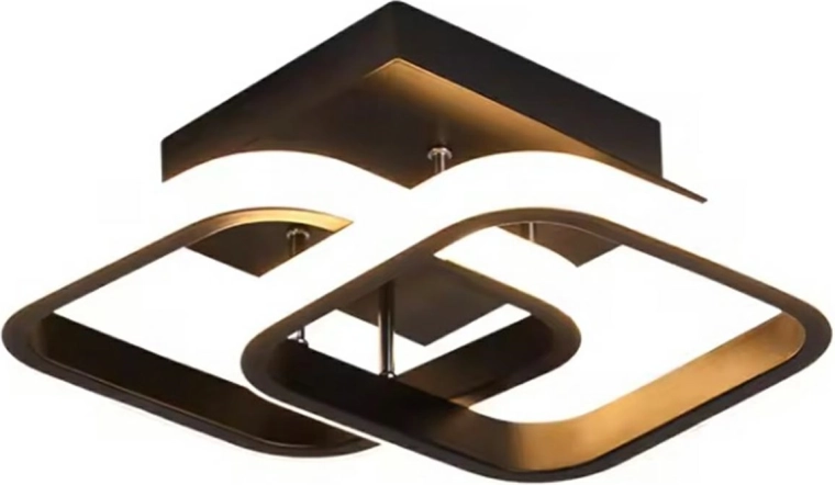 Modernistische LED-hanglamp zwart