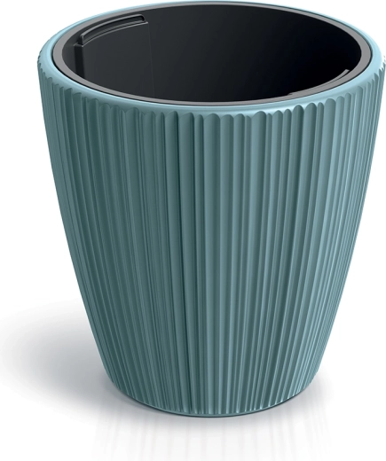 Bloempot ORO met binneninzet Scandinavisch blauw 19,9 cm