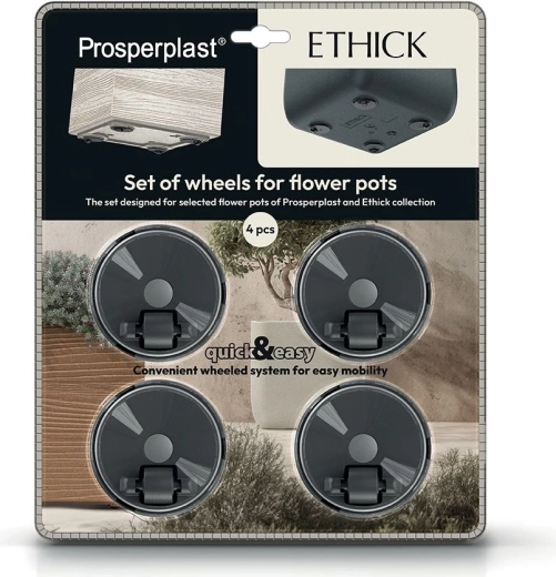 Set wielen voor bloempotten Ethick