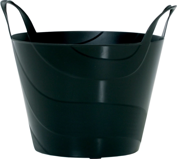 Universele plastic tas 15 l – zwart, diameter 33,8 cm