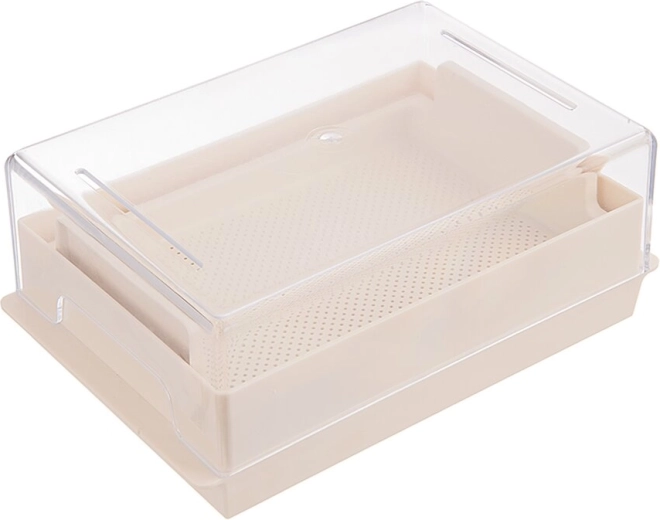 Plastic kiemschaal met deksel 21 × 13,5 cm