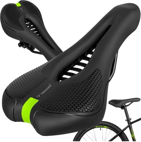 Fietszadel Trizand 28 × 14 cm, comfortabel geveerd, zwart