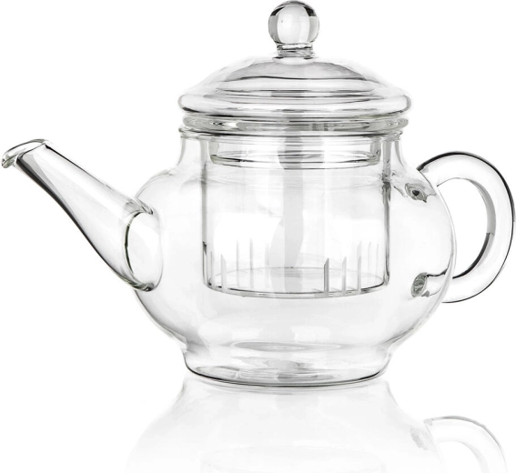 Glazen dubbelwandige theepot met infuser 0,28 l
