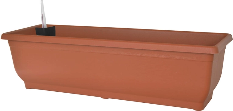 Zelfbewaterende bloembak AQUA GLORIA 50 cm terracotta zonder schotel