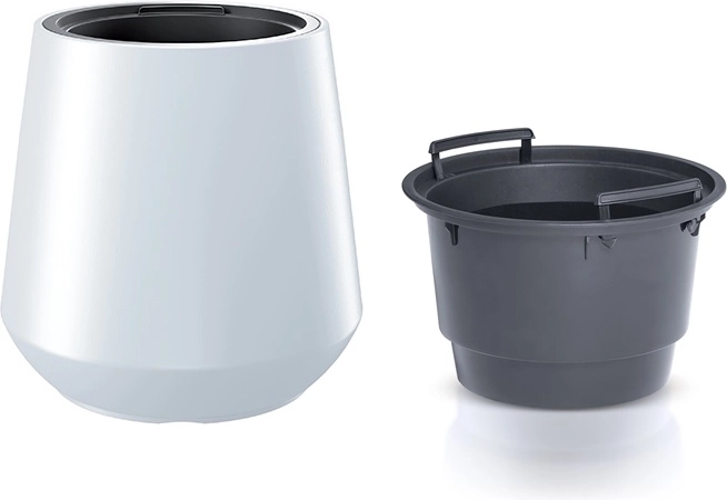 Bloempot met inzet Heos wit 44 cm