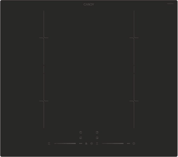 Inductiekookplaat 60 cm met koppelbare zones en Slider