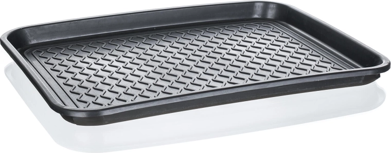 Schoenafdruipmat 50 × 38 cm, zwart plastic