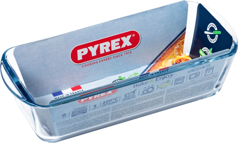 Glazen bakvorm voor bisschopsbrood Pyrex 1,5 l