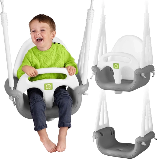Ricokids modulaire kinderswing 3-in-1 grijs-wit