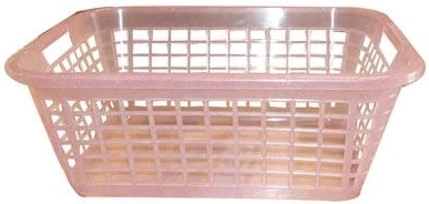 Plastic mand voor luiers en wasgoed 48 × 38 × 19 cm, mix van kleuren