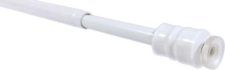 Vitrager telescopische stang met zuignappen, wit (56–90 cm)