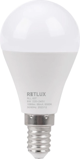 Retlux LED-lamp mini globe E14 8 W 6500 K