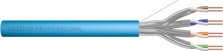 Installatiedatakabel kat. 6A U/FTP, LSOH, AWG 23/1, 50 m, lichtblauw
