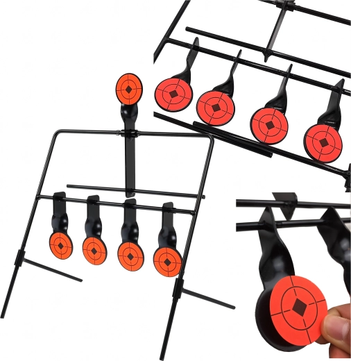 stalen schietdoel met automatische reset, 5 targets