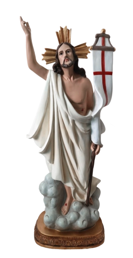 Decoratief beeldje van de Verrezen Jezus Christus 40,5 cm - 1 stuk