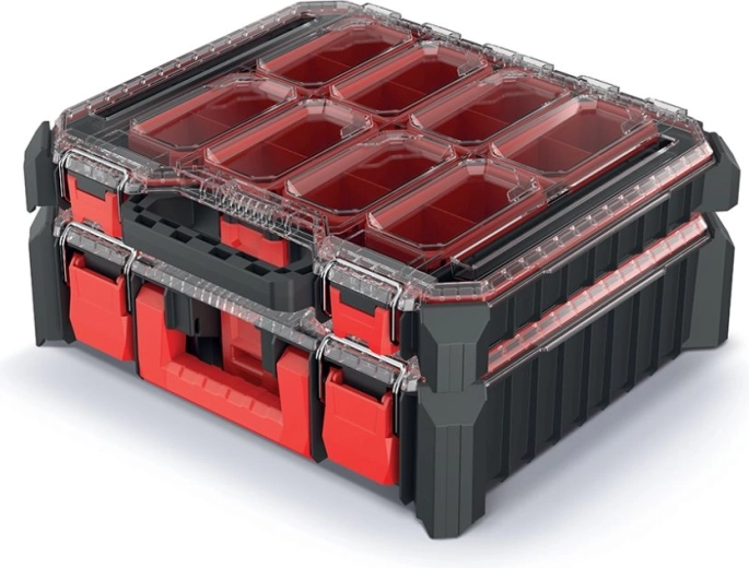 Set van kunststof organizers 44,5 × 39 × 19,7 cm – zwart