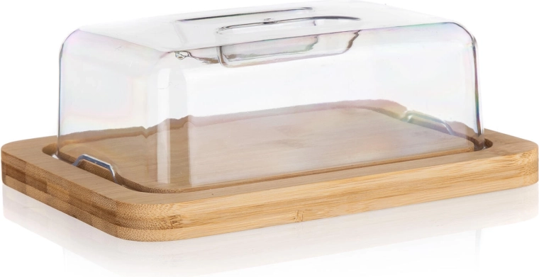 Boterdoos van bamboe en acryl BRILLANTE 20 × 15 × 7,5 cm